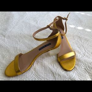 Stuart Weitzman Lucite Heel Sandal